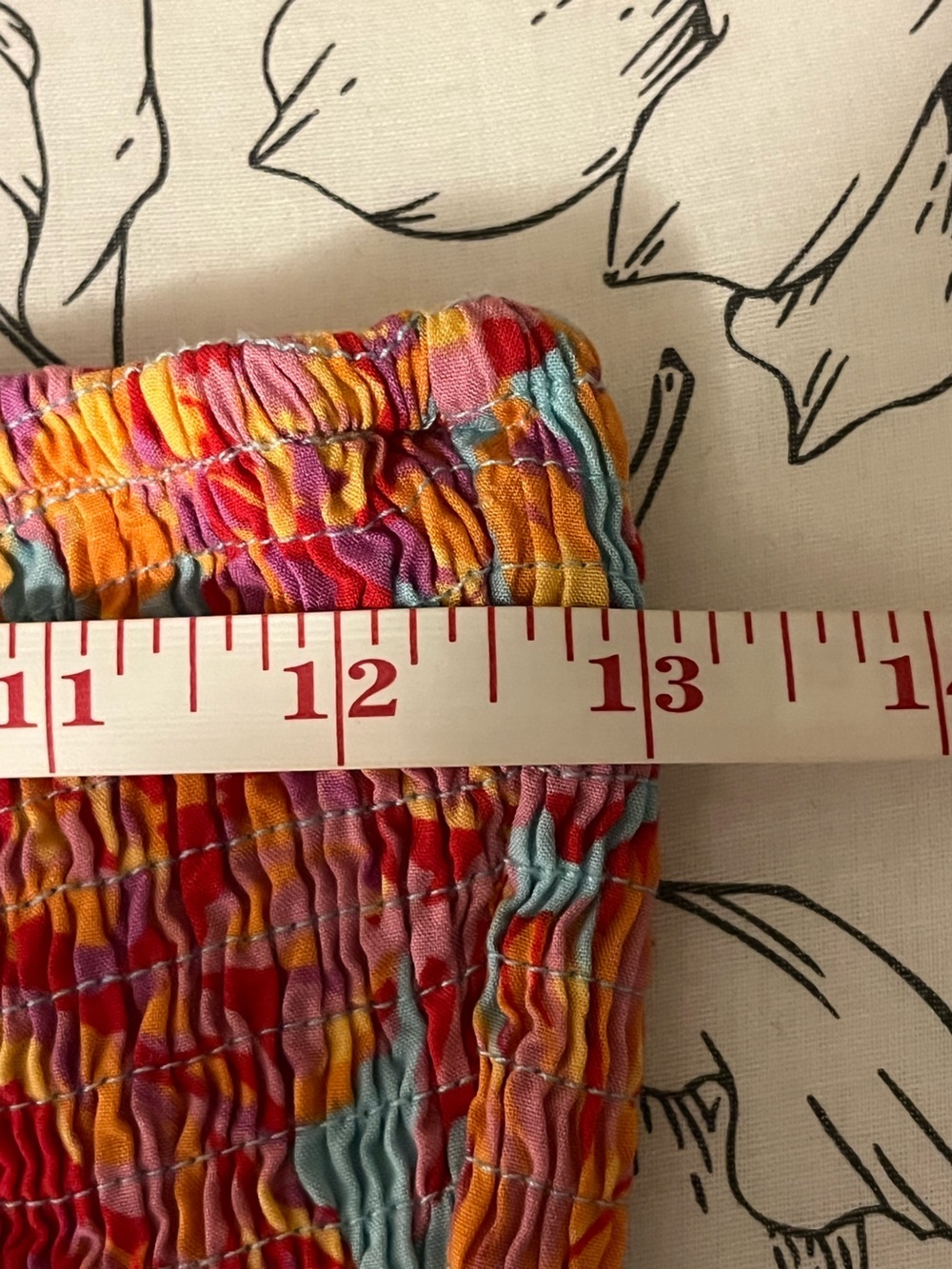 Anthropologie Abel The Label Coastal Multicolor Smocked Top Maxi, size Large - Picture 5 of 9